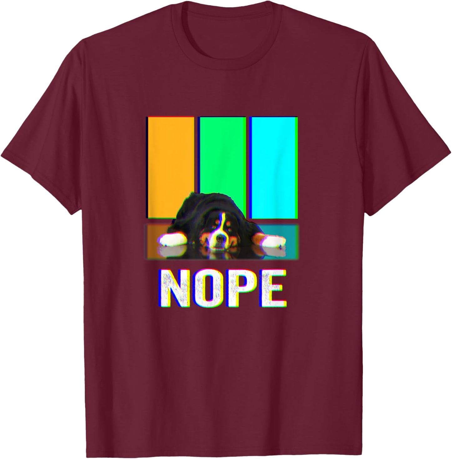 Nope Bernese Mountain Dog Women Kids T-Shirt - T-Shirt | Maroon