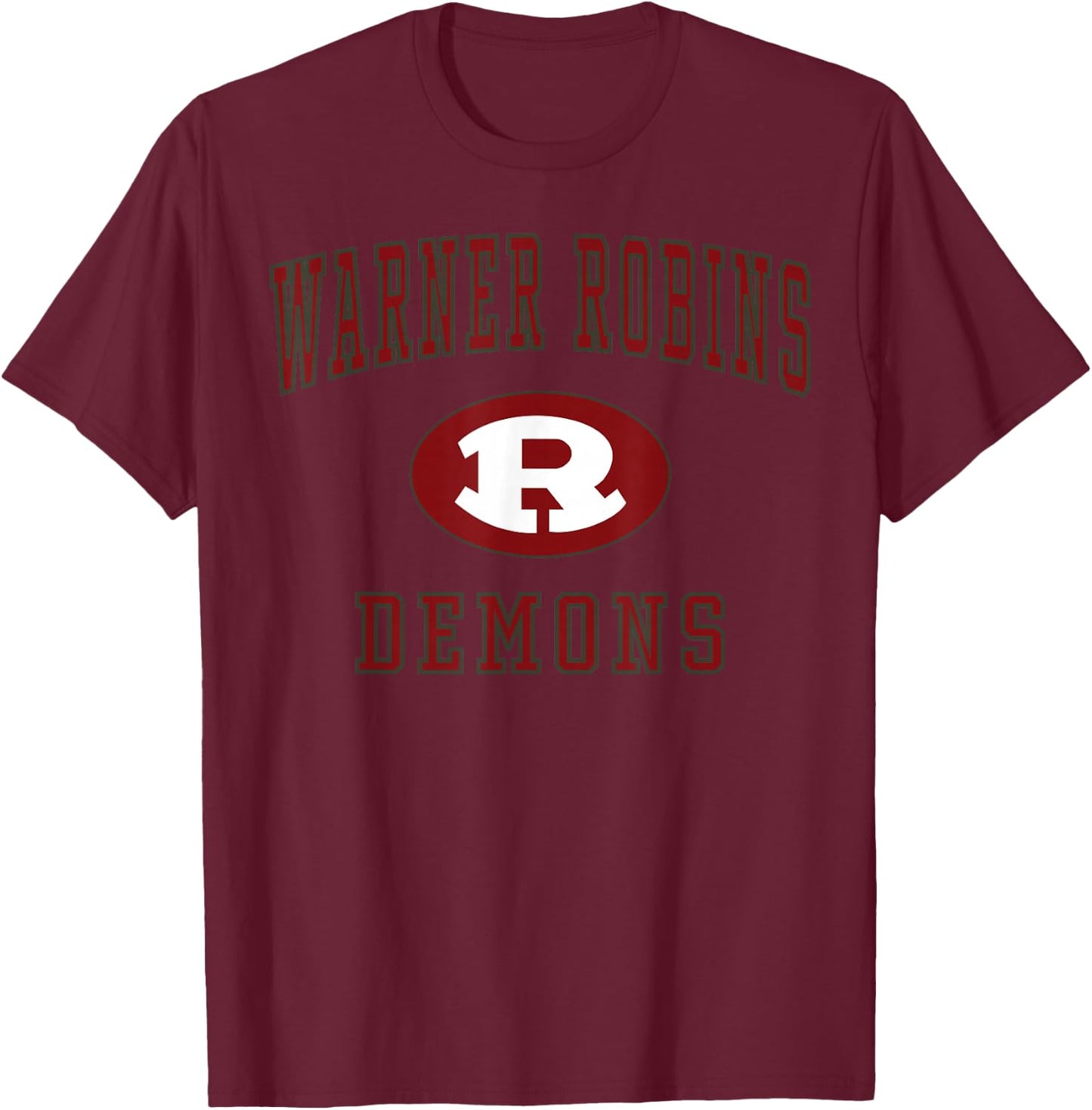 Warner Robins High School Demons C1 T-Shirt - T-Shirt | Maroon