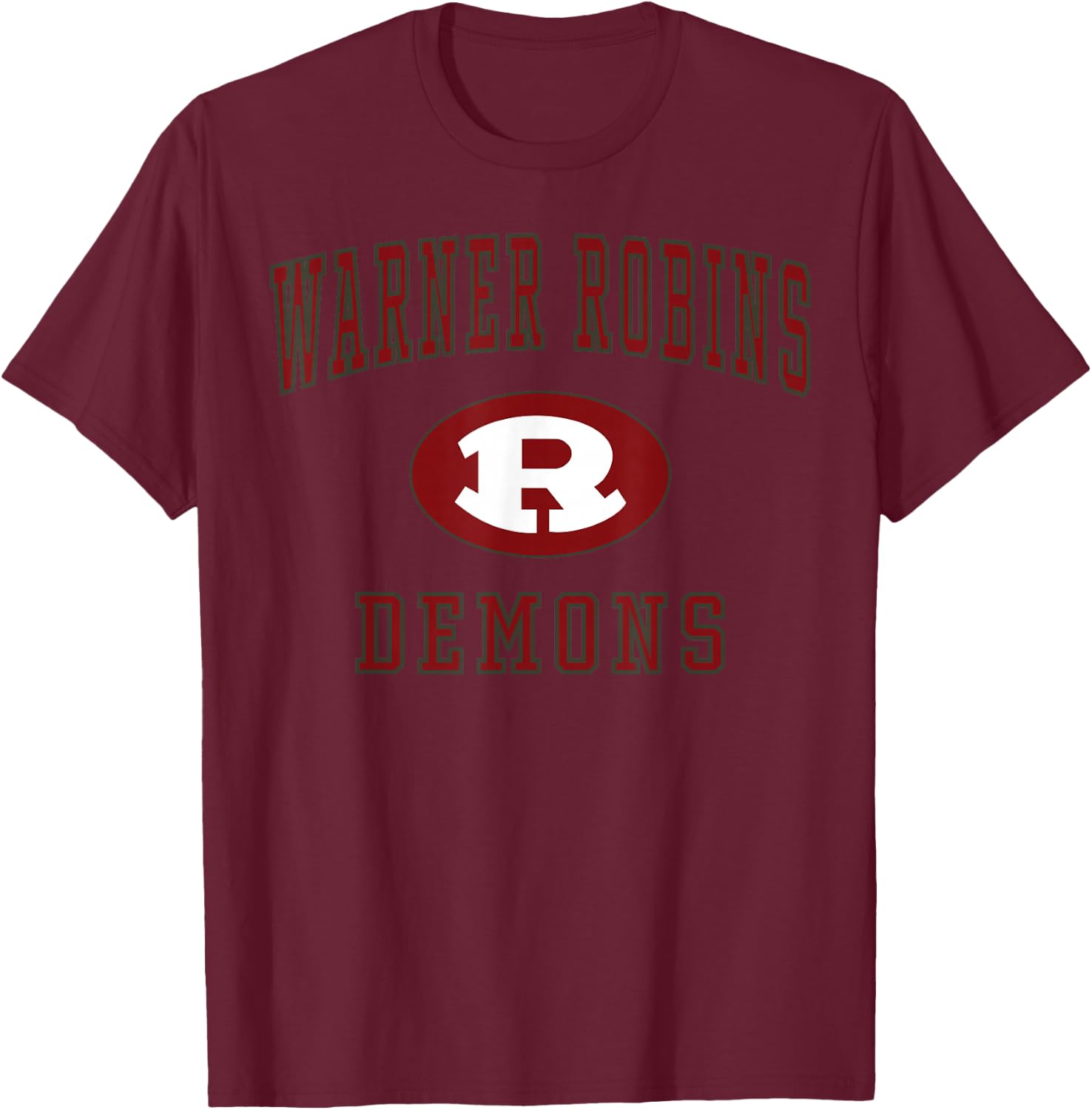 Warner Robins High School Demons C1 T-Shirt - T-Shirt | Maroon
