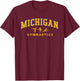 Michigan Gymnastics Gymnast Acrobatics Vintage T-Shirt - T-Shirt | Maroon