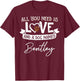 Cute Dog Named Bentley Shirt and Men T-Shirt - T-Shirt | Maroon