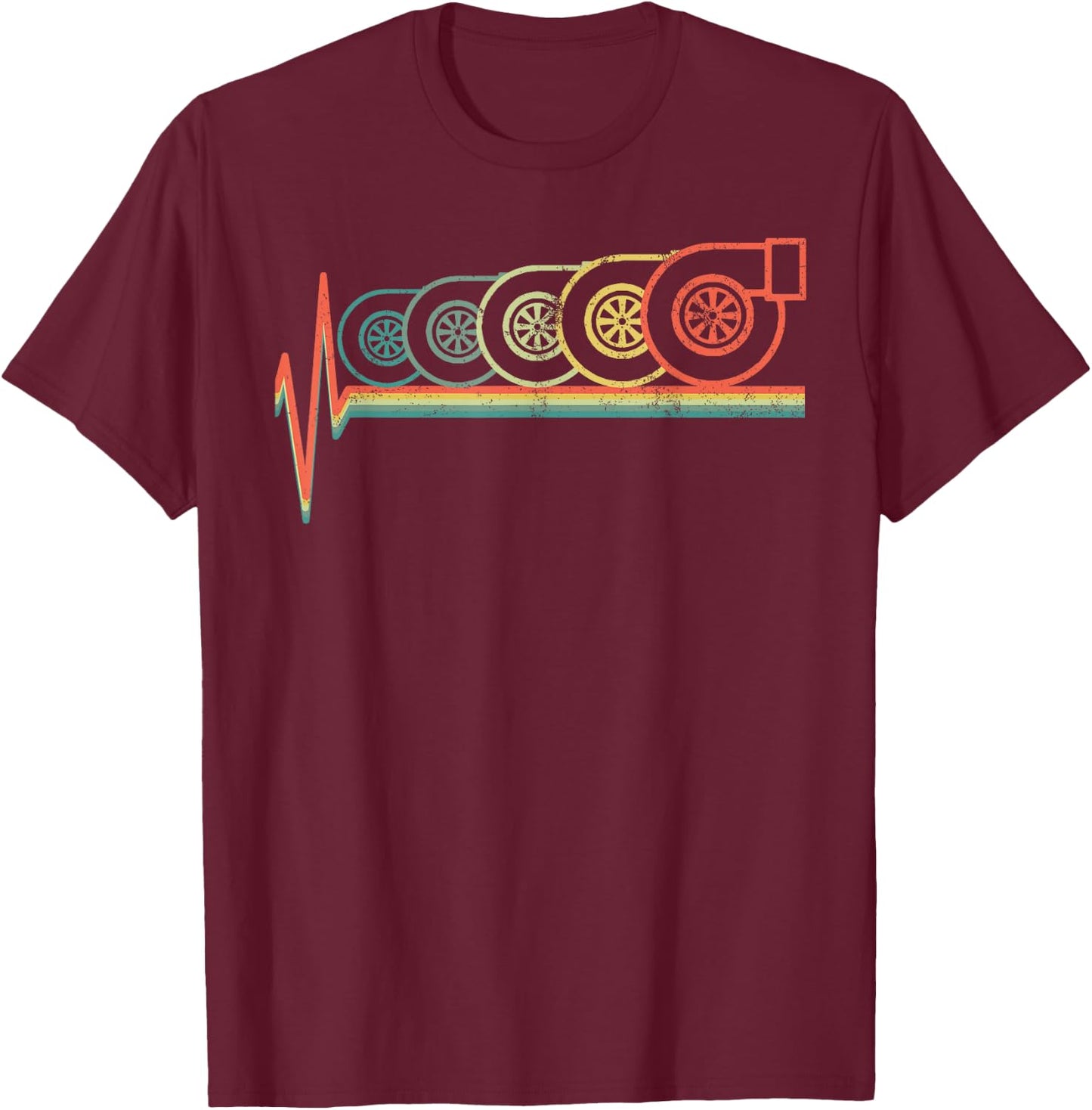 Turbo Heartbeat Gift JDM Gift T-Shirt - T-Shirt | Maroon