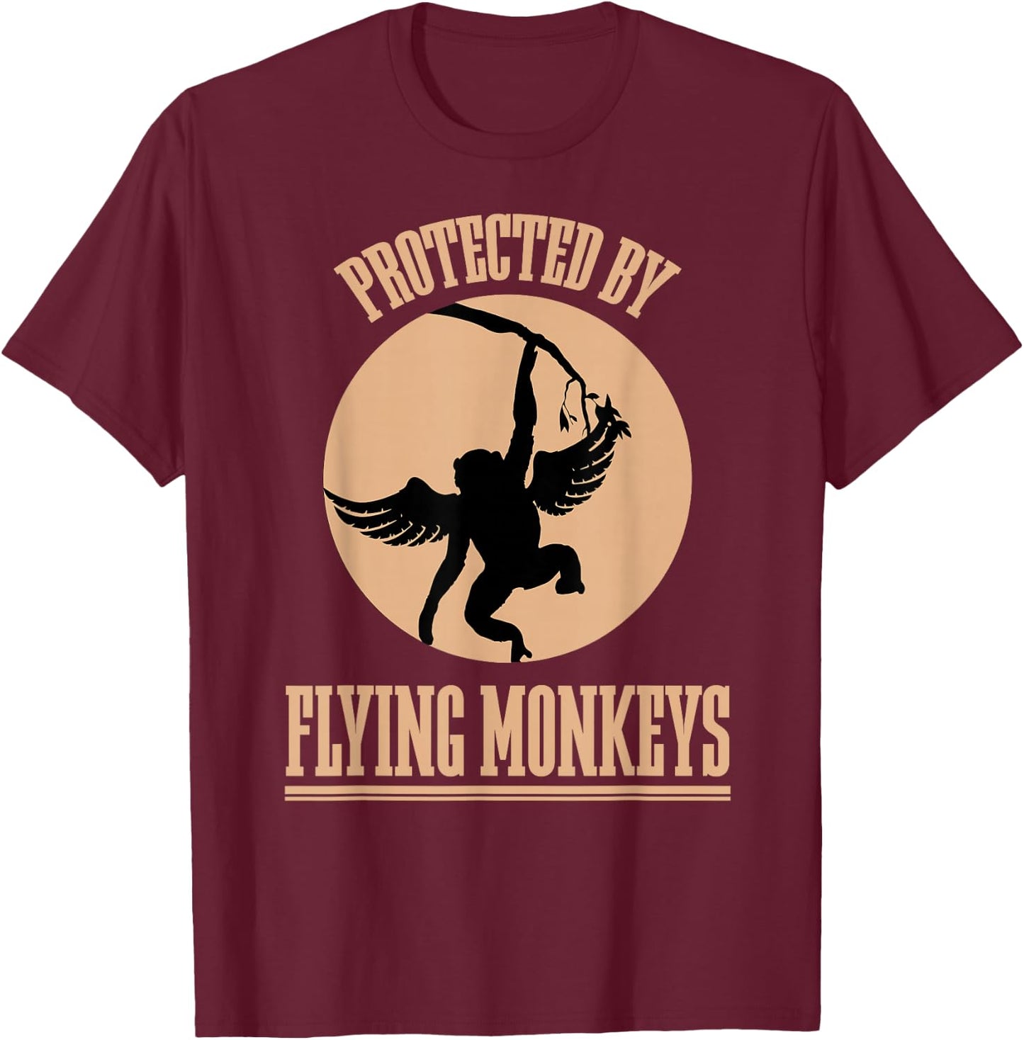 Protected Wizard of OZ Wicked Witch Get My Flying Monkeys T-Shirt - T-Shirt | Maroon