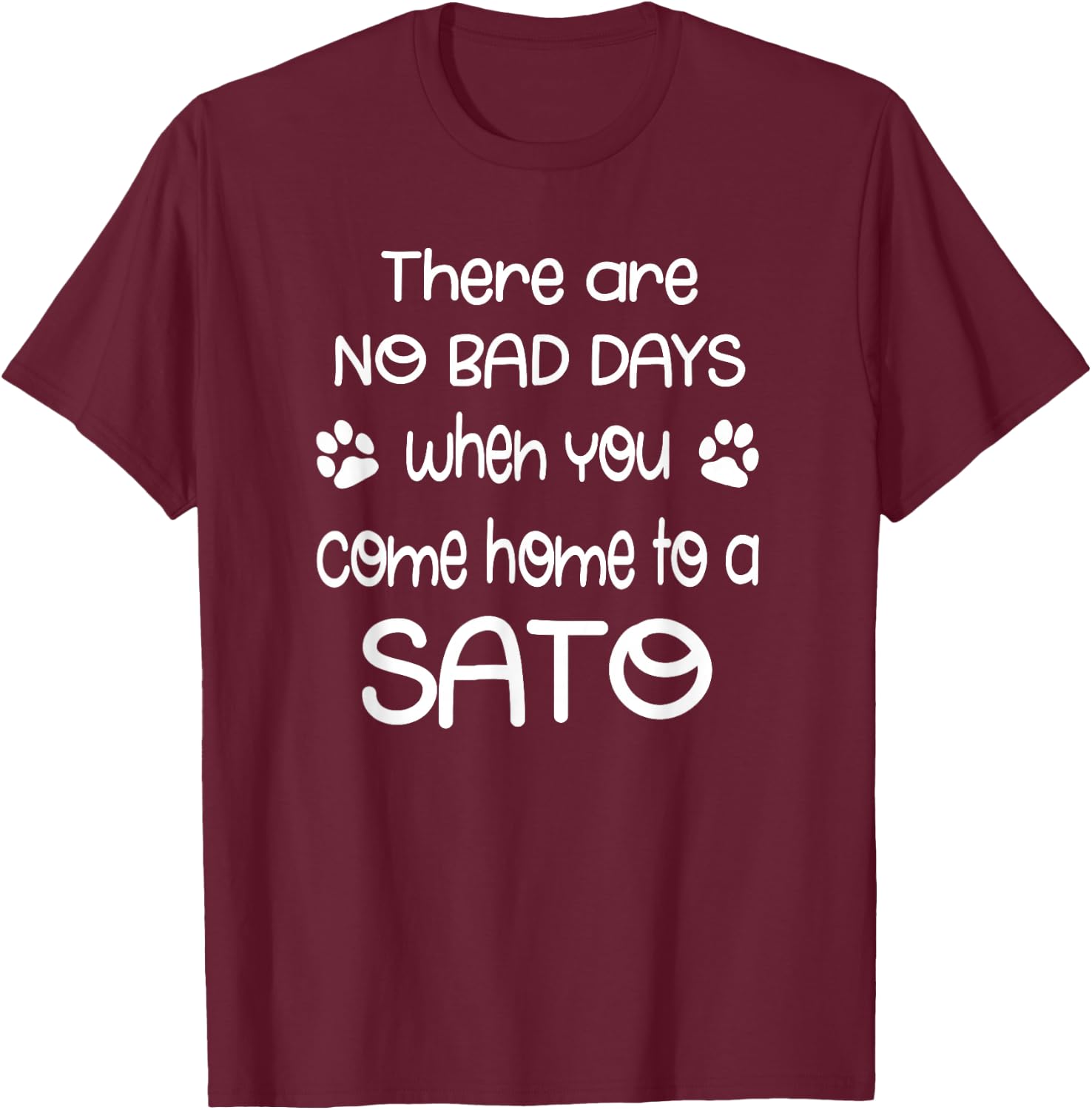 Cute SATO Dog Puppy Gift Shirt Women Girls Kids T-Shirt - T-Shirt | Maroon