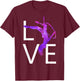 Aerial Hoop Aerial Yoga Aerialist Lyra Purple Love T-Shirt - T-Shirt | Maroon