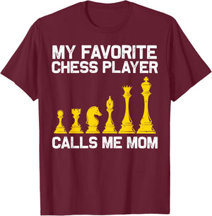 Cool Chess Art For Mom Mother Chess Club Lovers Players Pawn T-Shirt - T-Shirt | Maroon