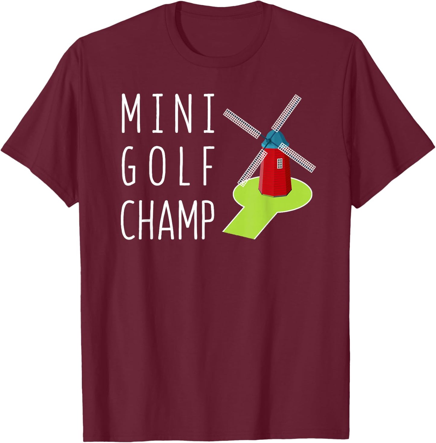 Fun Mini Golf Shirt, Putt Putt Golfing Champ Gift T-Shirt - T-Shirt | Maroon