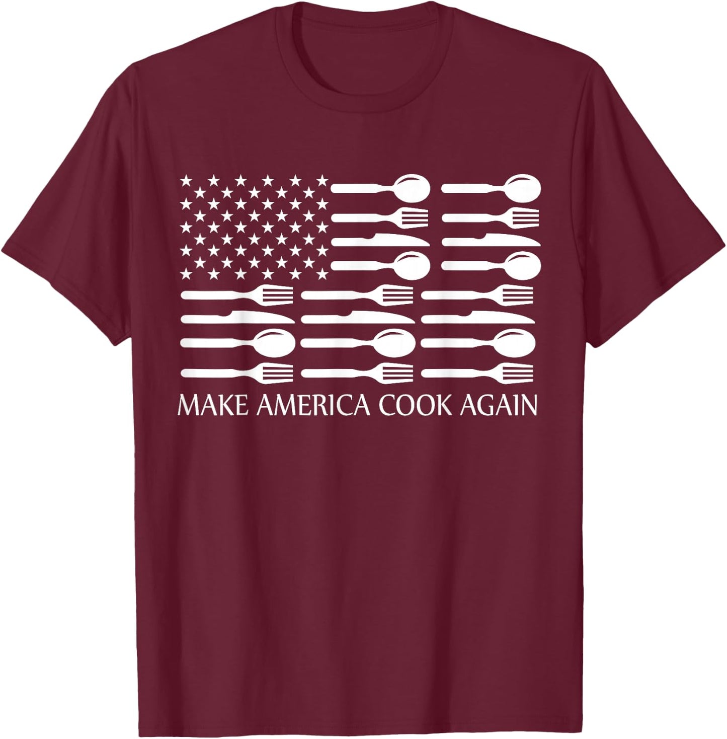Make America Cook Again Cooking Chef T-Shirt - T-Shirt | Maroon