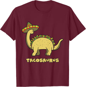 Funny Tacosaurus - Kids' Taco Dinosaur Gift T-Shirt - T-Shirt | Maroon