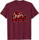 Red Plaid Sister Bear Matching Family Christmas Eve Buffalo T-Shirt - T-Shirt | Maroon