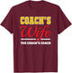 Coach's Wife Funny Coaching Gift T-Shirt - T-Shirt | Maroon