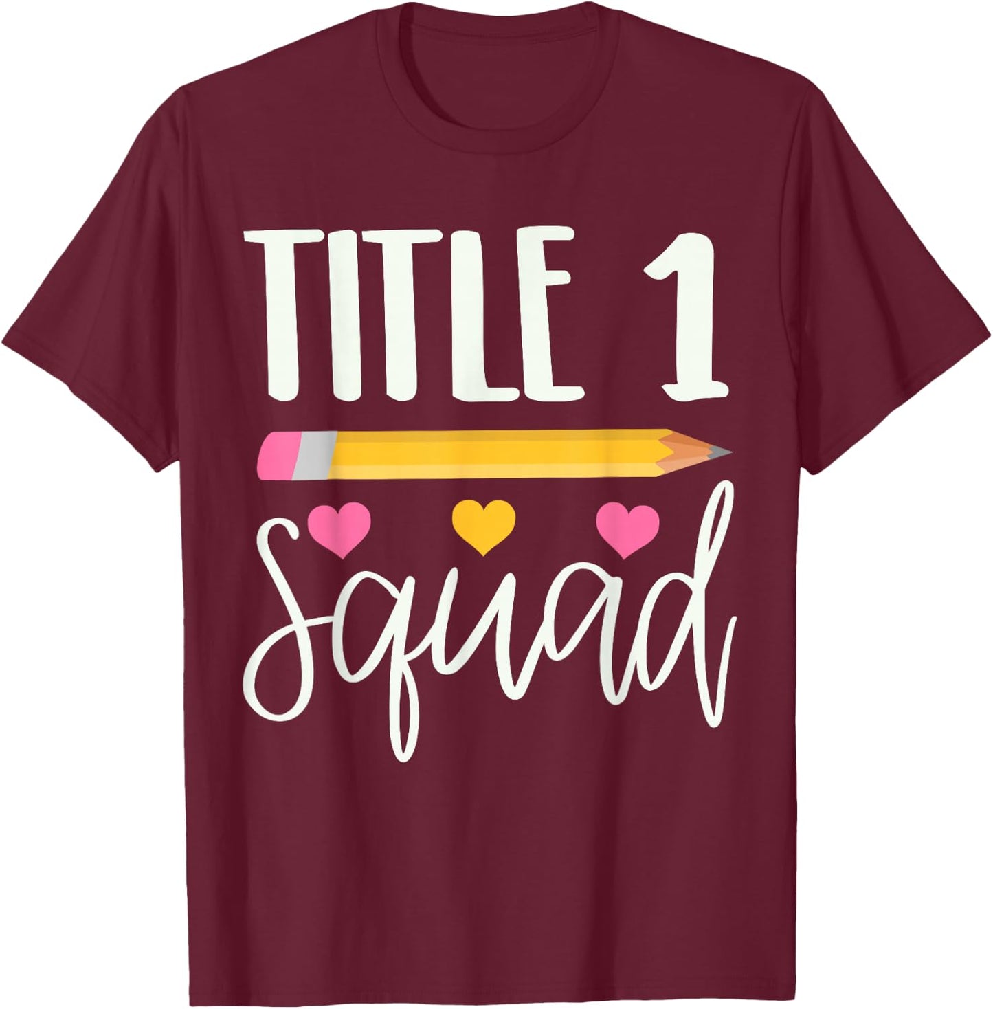 Title 1 Reading Teacher Shirt T-Shirt - T-Shirt | Maroon