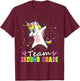 Team Second Grade Unicorn Team 2nd Grade T-Shirt - T-Shirt | Maroon