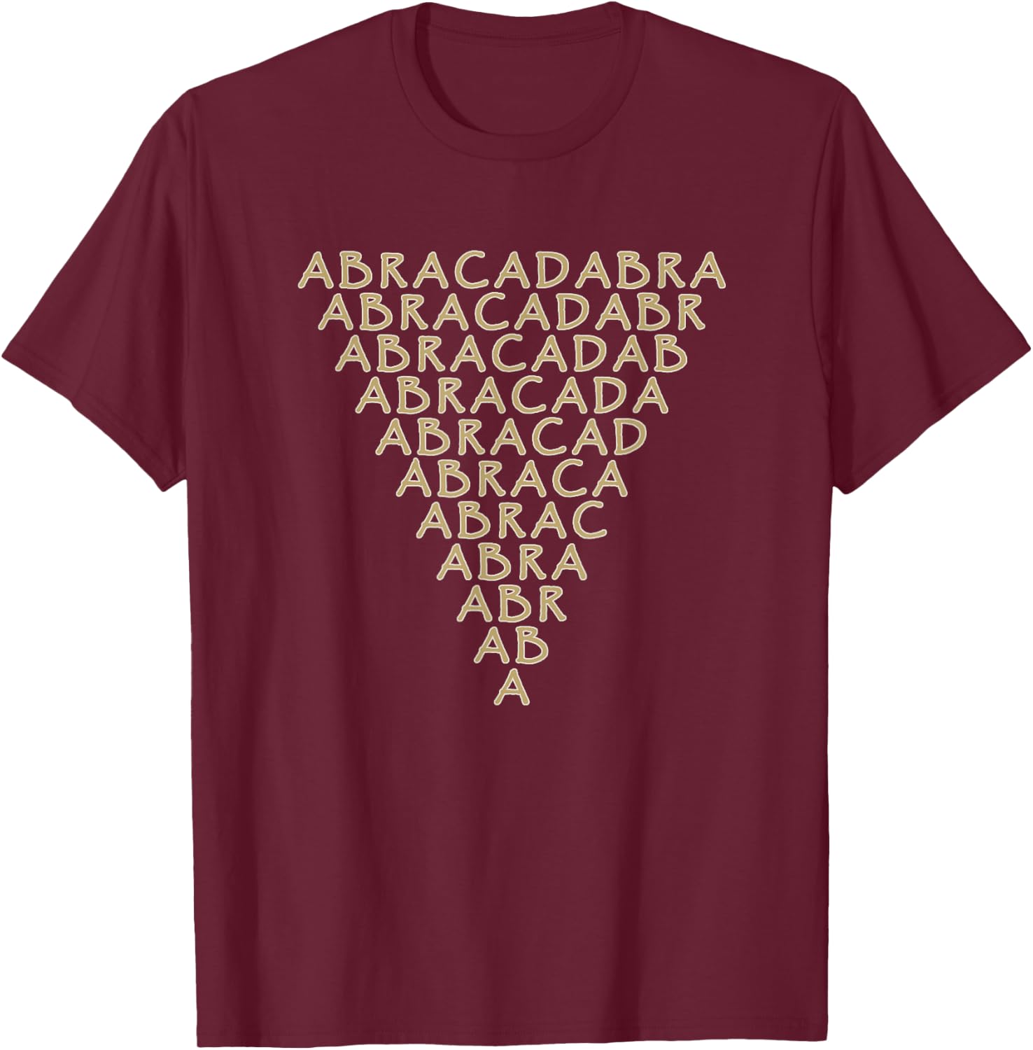 Abracadabra Triangle Protection Amulet Magic T-Shirt - T-Shirt | Maroon