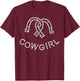 Cowgirl - Cool western cow girl horseshoe shirt T-Shirt - T-Shirt | Maroon