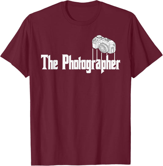 Funny The Photographer Photography Camera T-Shirt - T-Shirt | Maroon