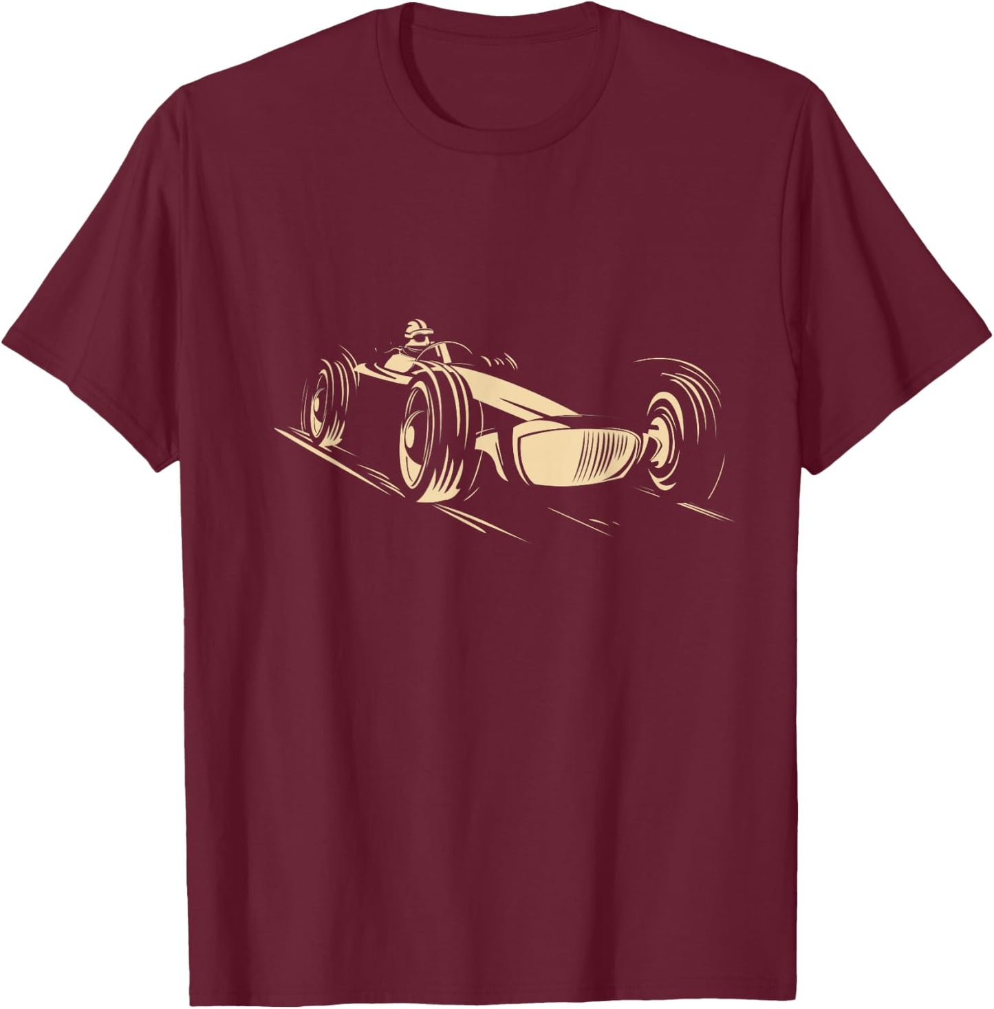 Race Car Racing Sports Auto Racer Vintage Cool T-Shirt - T-Shirt | Maroon