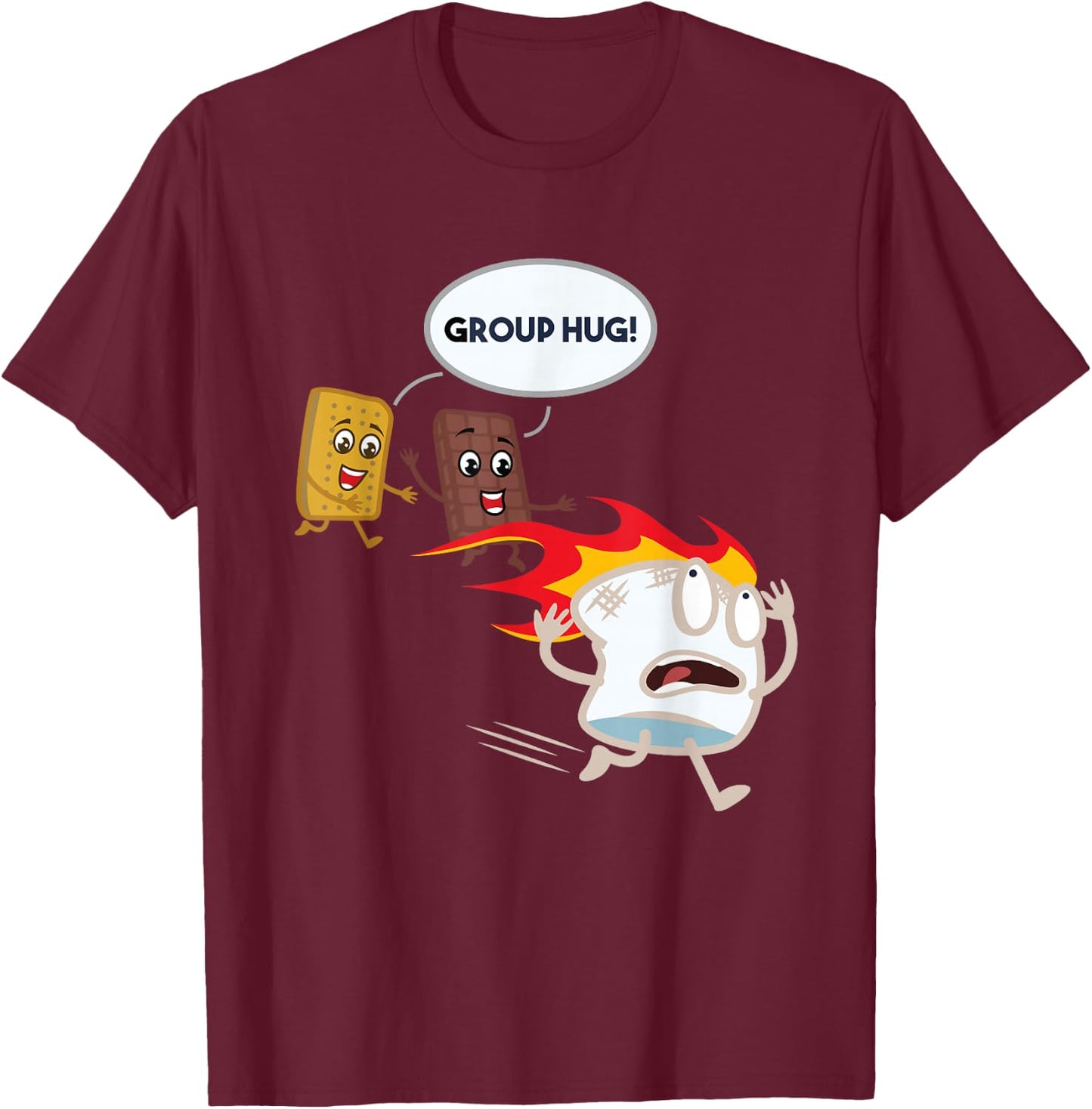 Funny Smores Camping Roasting Outdoor Women T-Shirt - T-Shirt | Maroon