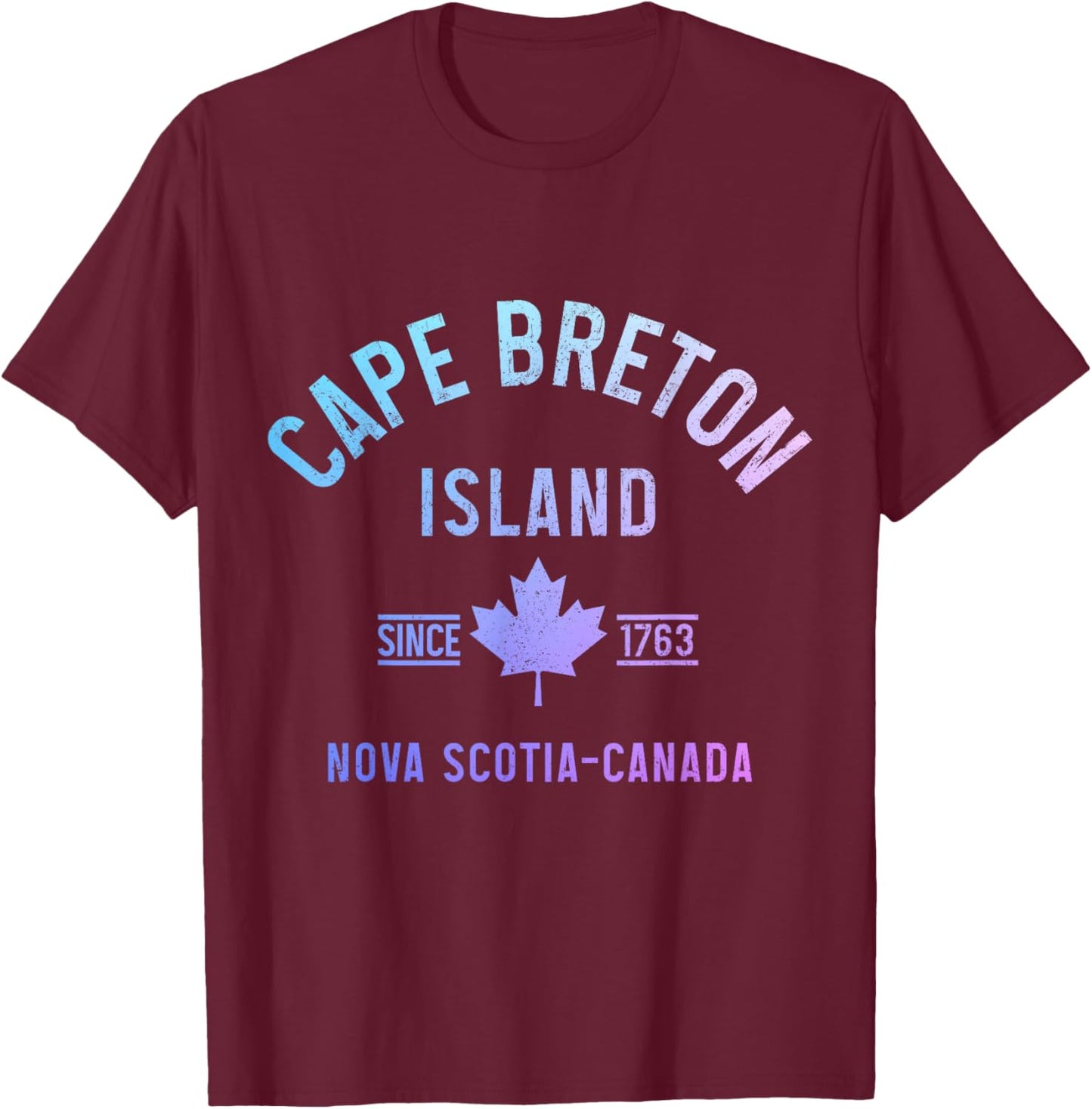 Cape Breton Island Nova Scotia Canada Souvenirs T-Shirt - T-Shirt | Maroon