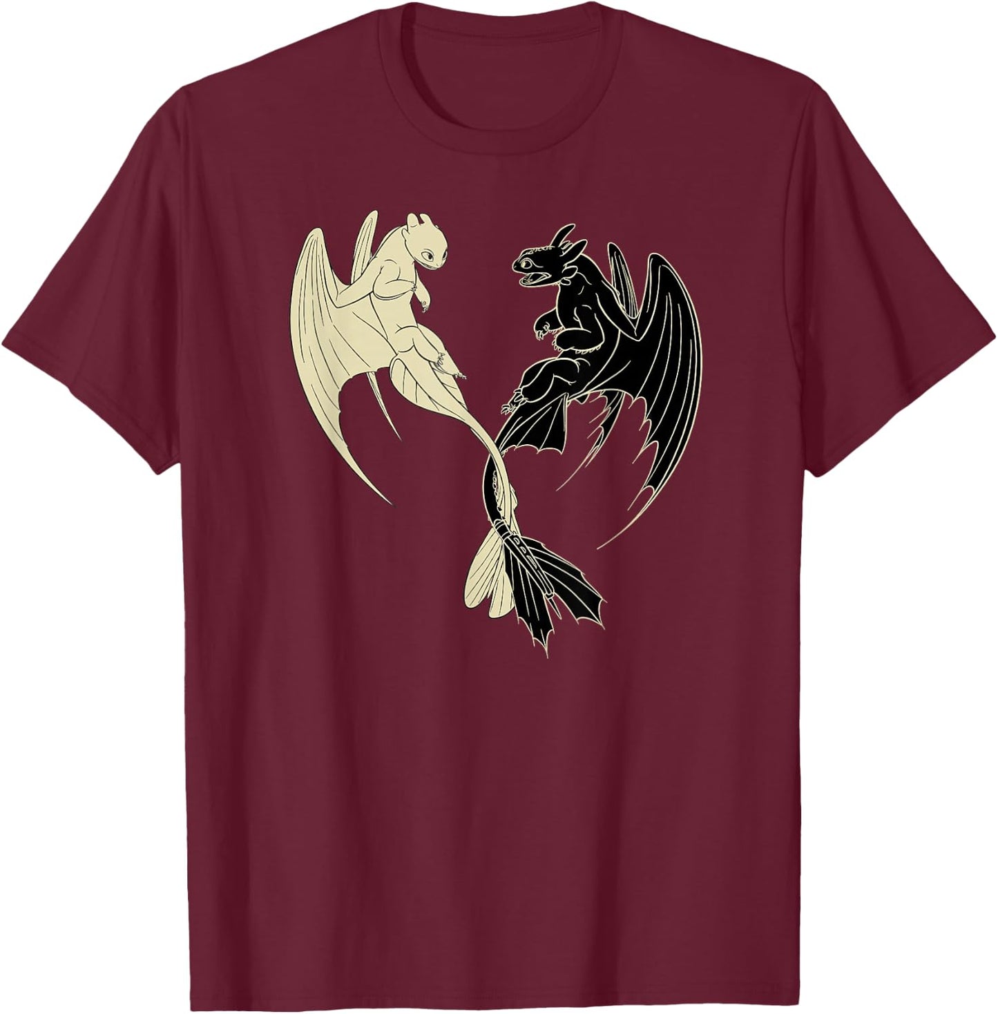 How to Train Your Dragon 3 Hidden World Lightfury Toothless T-Shirt - T-Shirt | Maroon