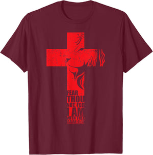 Isaiah 41:10 Christian Religious Verse Cross T Shirt Gifts T-Shirt - T-Shirt | Maroon