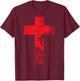 Isaiah 41:10 Christian Religious Verse Cross T Shirt Gifts T-Shirt - T-Shirt | Maroon