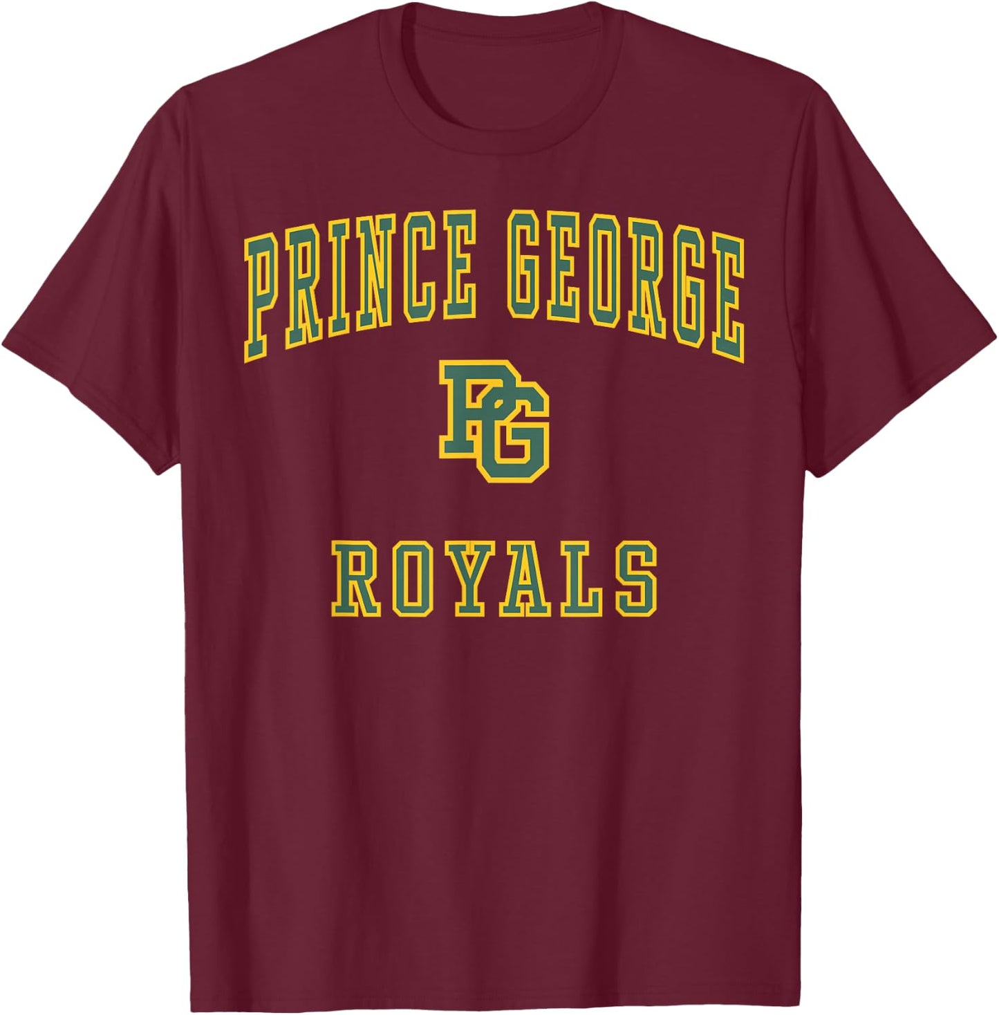 Prince George High School Royals C1 T-Shirt - T-Shirt | Maroon
