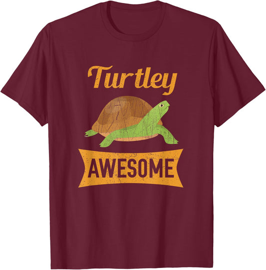 Turtley Awesome Shirt - Turtle T-Shirt - T-Shirt | Maroon