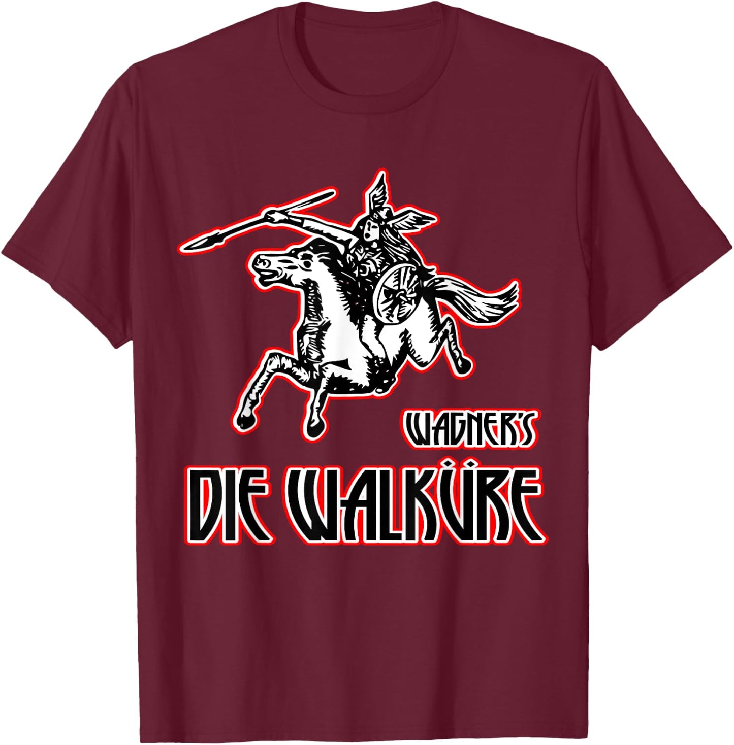 Wagner's Die Walkure epic music, Valkyrie color T-Shirt - T-Shirt | Maroon