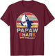 Vintage Papaw Shark Shirt Fathers Day Gift Women T-Shirt - T-Shirt | Maroon
