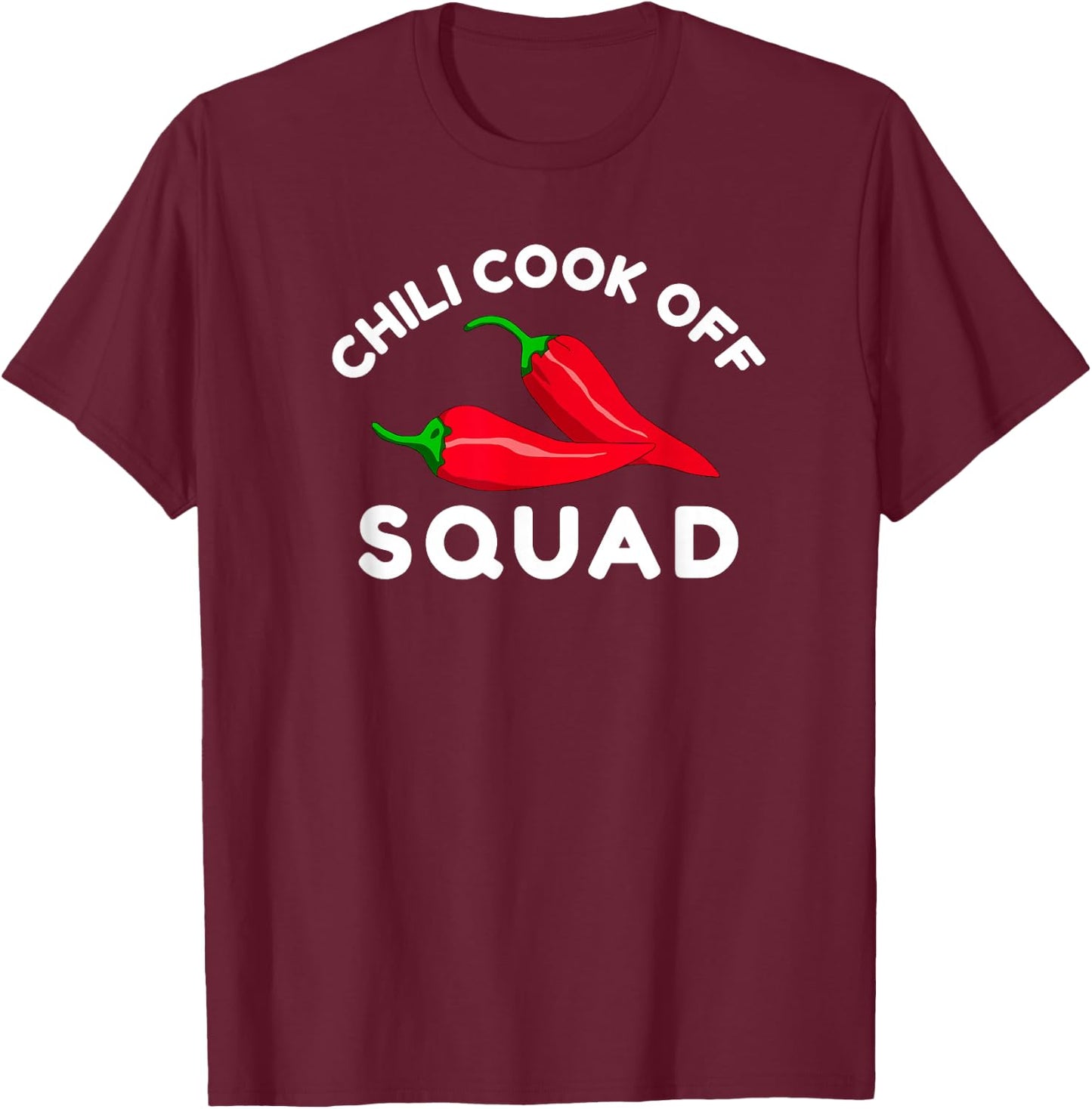 Chili Cook Off Squad Chili Contest With Red Pepper T-Shirt - T-Shirt | Maroon