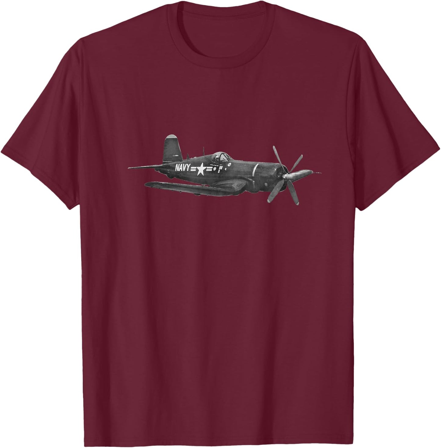 Vought F4U Corsair - Military T-Shirt - T-Shirt | Maroon