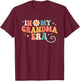 in My Grandma Era Retro Grandparent Vintage Flower Power T-Shirt - T-Shirt | Maroon