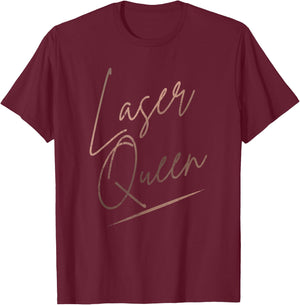 Vintage Laser Queen Laser Tech Laser Technician Laser T-Shirt - T-Shirt | Maroon