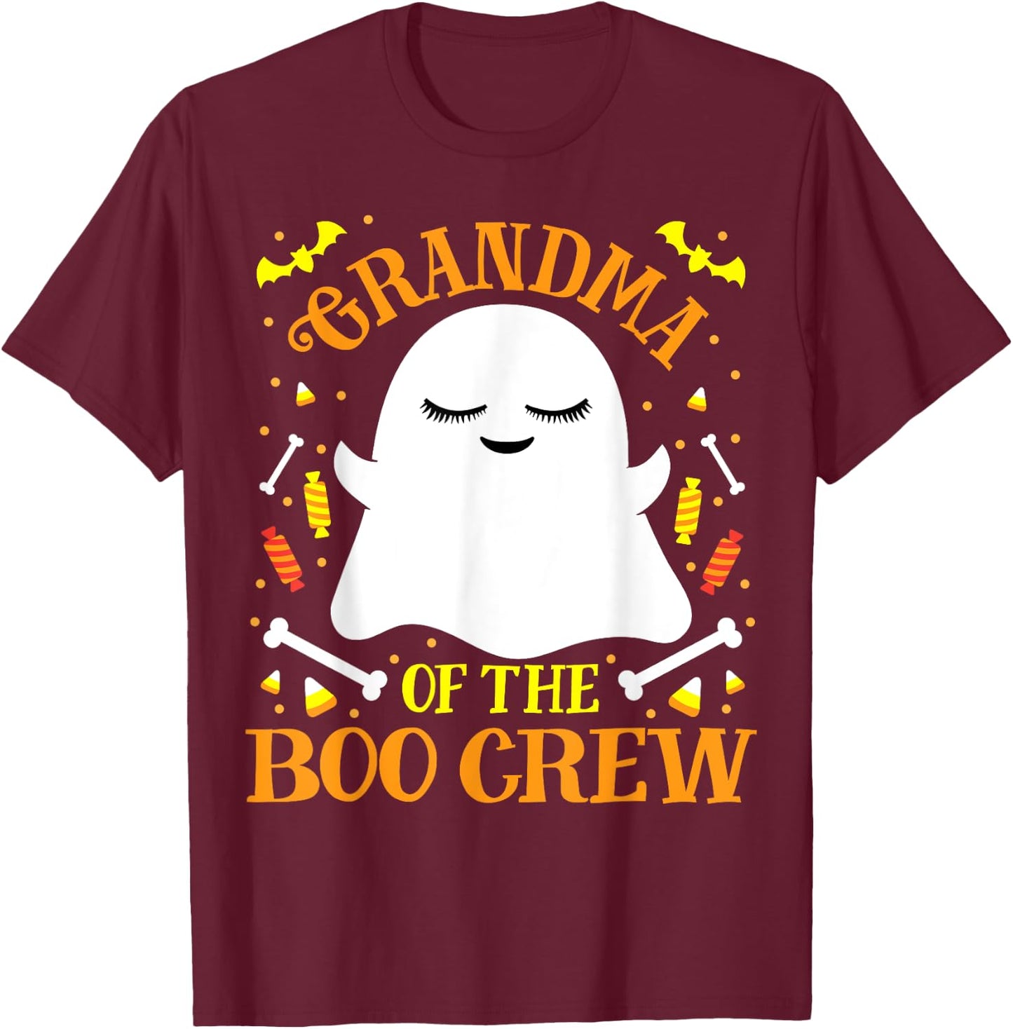 Grandma Boo Crew Ghost Matching Family Set Women's Halloween T-Shirt - T-Shirt | Maroon