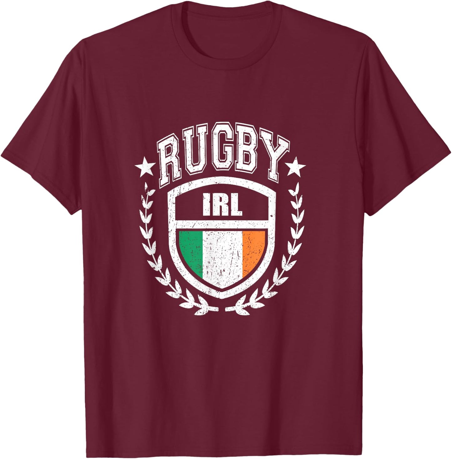 Ireland Rugby Equipment Irish Flag Vintage Sport T-Shirt - T-Shirt | Maroon