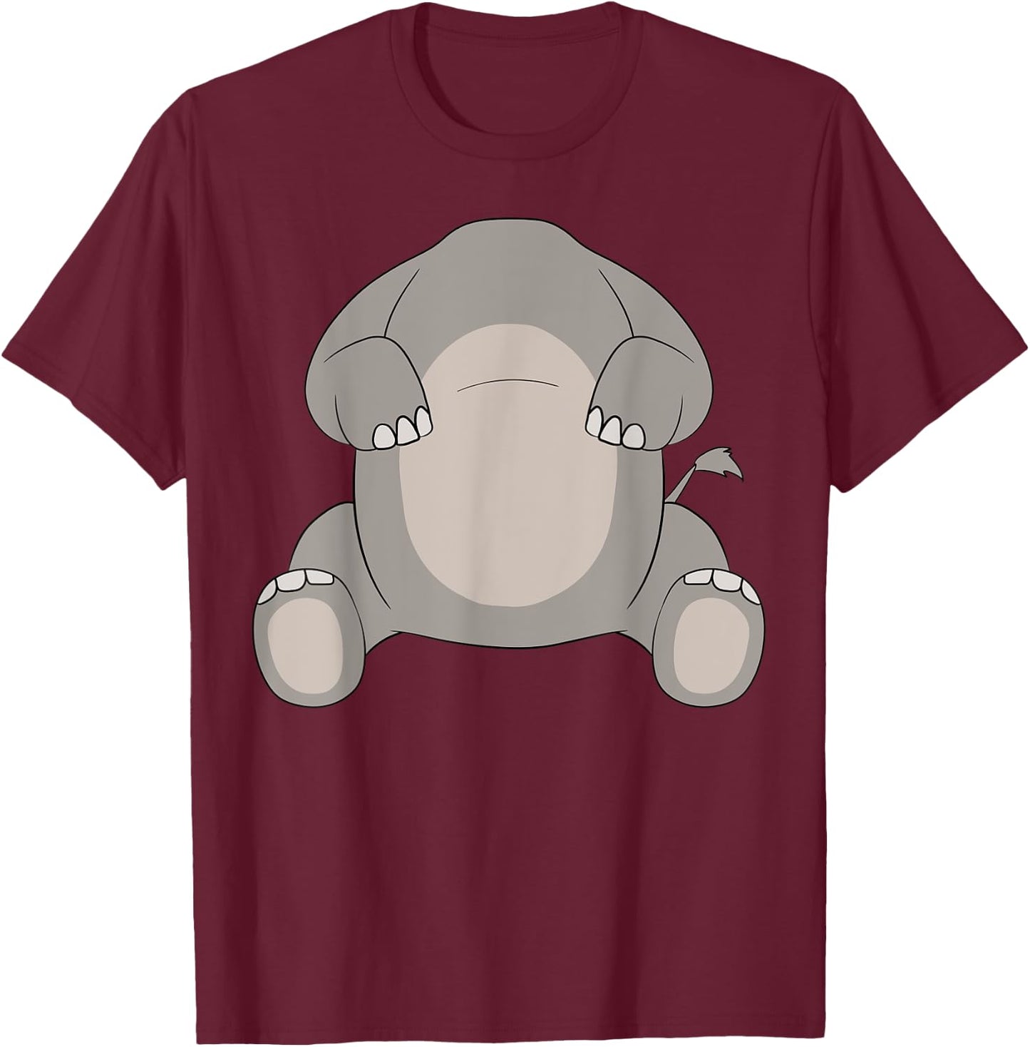 Elephant Body Costume Easy Halloween Costume Gift Funny T-Shirt - T-Shirt | Maroon
