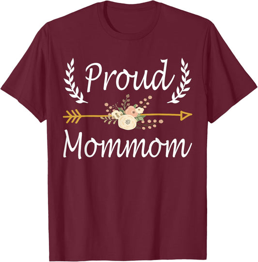 Proud Mommom Shirt Cute Mothers Day Gifts T-Shirt - T-Shirt | Maroon