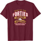Funny Slogan Birthday Built In The Forties 40s T-Shirt - T-Shirt | Maroon