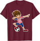 Dabbing Soccer Boy USA Shirt United States Boys Youth T-Shirt - T-Shirt | Maroon