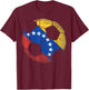 Venezuela Soccer Ball Flag - Venezuelan Football Soccer T-Shirt - T-Shirt | Maroon