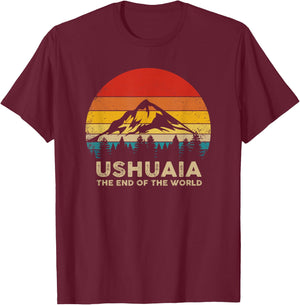 Vintage Ushuaia - Argentina Souvenir T Shirt T-Shirt - T-Shirt | Maroon