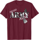 Proud Army Aunt T-Shirt - T-Shirt | Maroon