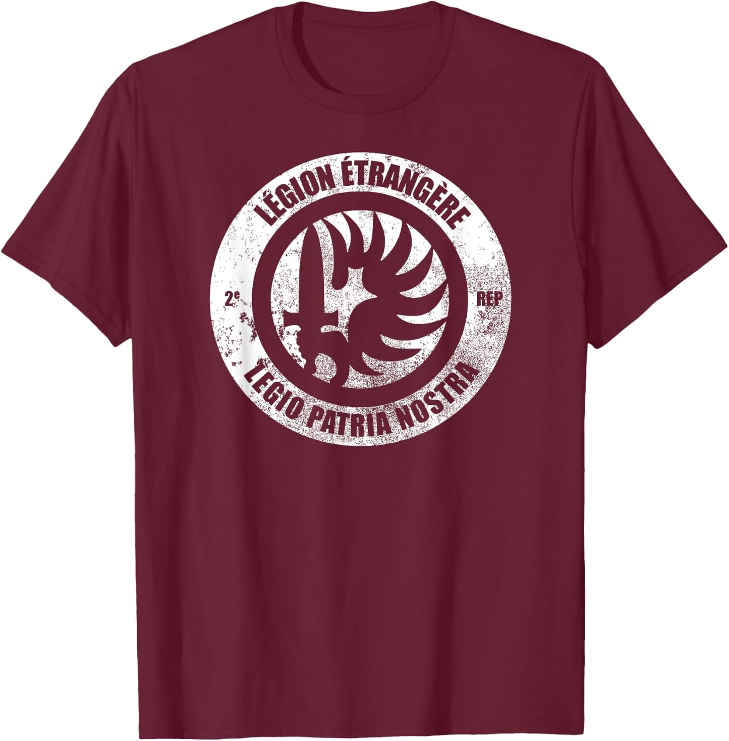 French Foreign Legion Paratrooper T shirt - 2 Rep T-Shirt - T-Shirt | Maroon