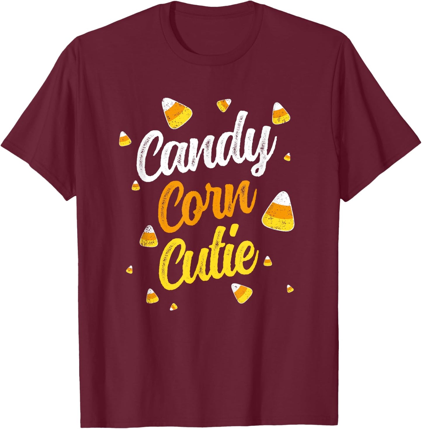 Candy Corn Cutie Halloween Cute Party T-Shirt - T-Shirt | Maroon