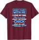 Tattooed Girlfriend Shirt | Don't Flirt with Me Gift T-Shirt - T-Shirt | Maroon