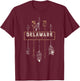 Delaware Tribe T Shirt Tribal Boho Distressed Arrows T-Shirt - T-Shirt | Maroon