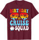 Birthday Cruise Squad 2025 Boat Birthday Party Cruise Bday T-Shirt - T-Shirt | Maroon