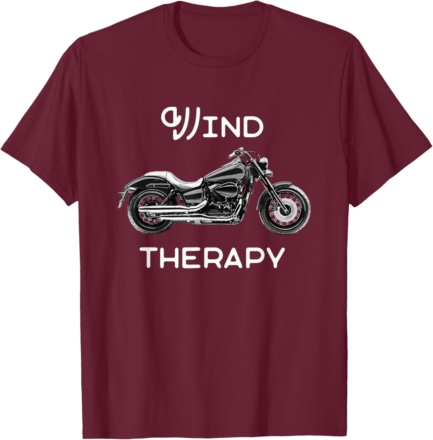 Wind therapy - motorcycle T-Shirt - T-Shirt | Maroon
