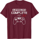Level 2 Complete 2nd Wedding Anniversary Video Gamer Him Her T-Shirt - T-Shirt | Maroon